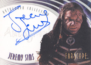 Jeremy Sims as Rorf Autograph card