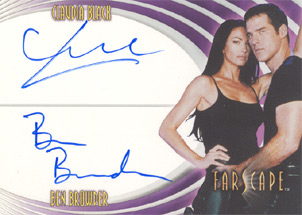 Ben Browder as John Crichton and Claudia Black as Aeryn Sun Autograph card