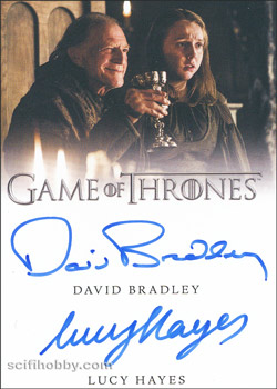 David Bradley and Lucy Hayes Dual/Inscription Autograph card