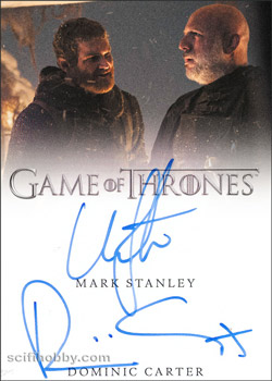 Dominic Carter and Mark Stanley Dual/Inscription Autograph card