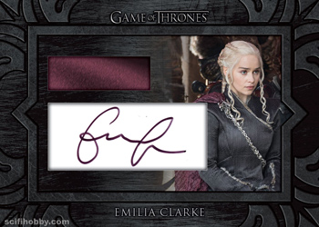 Emilia Clarke Archive Cut Autograph Costume Card Relic card