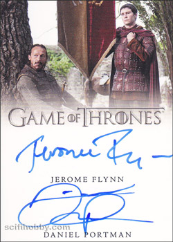 Jerome Flynn and Daniel Portman Dual/Inscription Autograph card