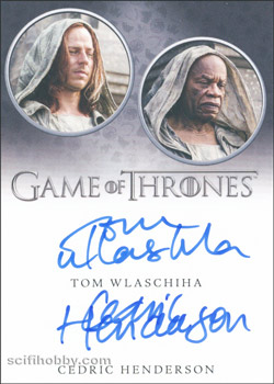 Tom Wlaschiha and Cedric Henderson Dual/Inscription Autograph card