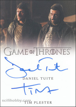 Tim Plester and Daniel Tuite Dual/Inscription Autograph card