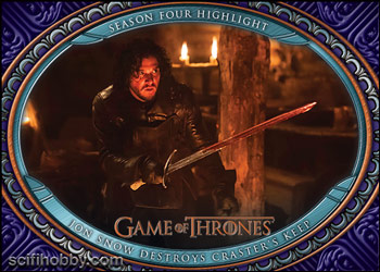 Season 4 - Jon Snow Destroys Craster's Keep Base card