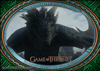 Season 7 - Drogon Warms to Jon Snow Base card