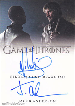 Jacob Anderson/Nikolaj Coster-Waldau Other Autograph card