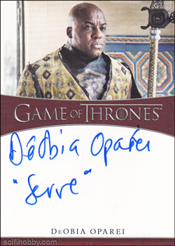 DeObia Oparei Quantity Range: 51-75 Inscription Autograph card