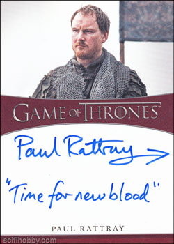 Paul Rattray Quantity Range: 76-100 Inscription Autograph card