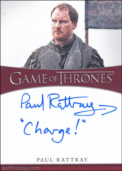 Paul Rattray Quantity Range: 51-75 Inscription Autograph card