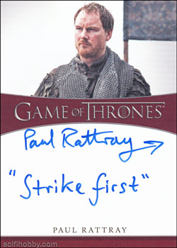Paul Rattray Quantity Range: 11-25 Inscription Autograph card