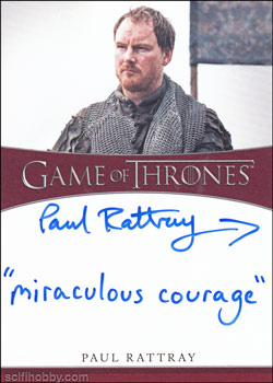Paul Rattray Quantity Range: 6-10 Inscription Autograph card