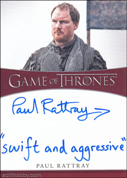 Paul Rattray Quantity Range: 6-10 Inscription Autograph card