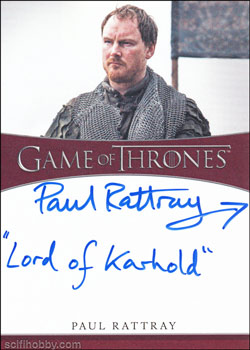 Paul Rattray Quantity Range: 51-75 Inscription Autograph card