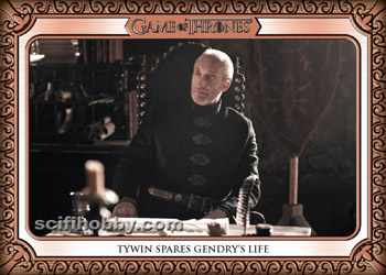 Tywin Spares Gendry's Life Base card