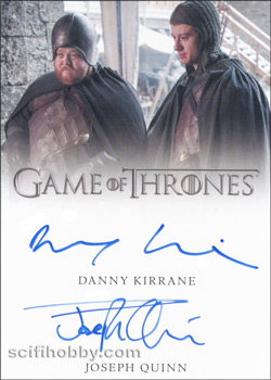Joseph Quinn as Koner and Danny Kirrane as Henk Dual Autograph card