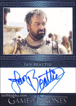 Ian Beattie as Meryn Trant Blue Border Autograph card