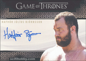 Hafpor Julius Bjornsson as Gregor Clegane Valyrian Steel Autograph card