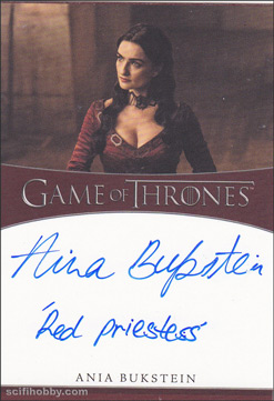 Ania Bukstein Quantity Range: 10-25 Inscription Autograph card