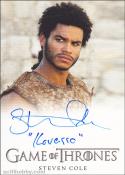 Steven Cole as Kovarro Full Bleed Autograph card