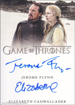 Jerome Flynn and Elizabeth Cadwallader Dual Autograph card