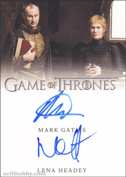Lena Headey and Mark Gatiss Dual Autograph card