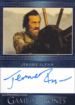 Jerome Flynn as Bronn Blue Border Autograph card