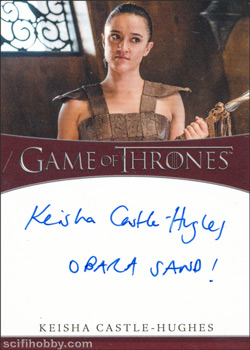Keisha Castle Hughes Quantity Range: 100-150 Inscription Autograph card