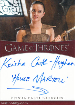 Keisha Castle Hughes Quantity Range: 25-50 Inscription Autograph card