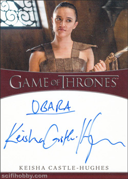 Keisha Castle Hughes Quantity Range: 25-50 Inscription Autograph card