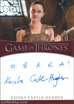 Keisha Castle Hughes Quantity Range: 5-10 Inscription Autograph card