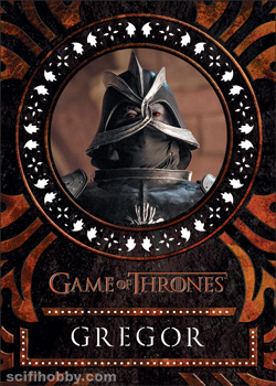 Ser Gregor Clegane Game of Thrones Laser card