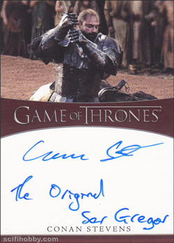 Conan Stevens Quantity Range: 25-50 Inscription Autograph card