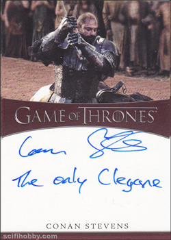 Conan Stevens Quantity Range: 1-5 Inscription Autograph card