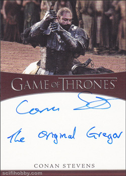 Conan Stevens Quantity Range: 25-50 Inscription Autograph card
