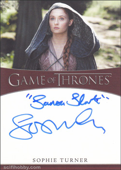 Sophie Turner Quantity Range: 200-300 Inscription Autograph card