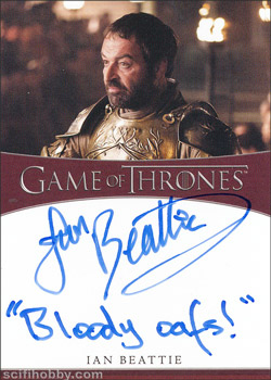 Ian Beattie as Meryn Trant Inscription Autographs -- Only one inscription autograph card per actor/signer included in the Archive Box. Variations selected at random.