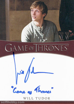 Will Tudor as Olyvar Inscription Autographs -- Only one inscription autograph card per actor/signer included in the Archive Box. Variations selected at random.