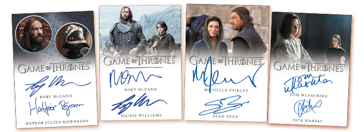 sample selection of dual autograph cards