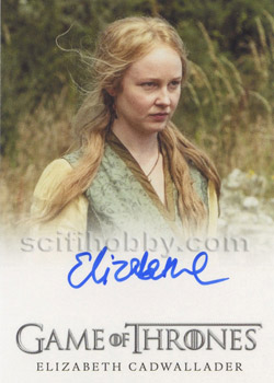 Elizabeth Cadwallader as Lollys Stokeworth Autograph card