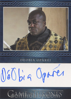 DeObia Oparei as Areo Hotah Autograph card