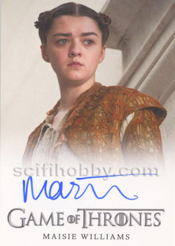 Maisie Williams as Arya Stark Autograph card