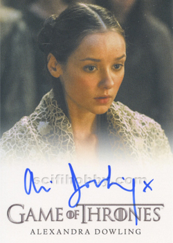 Alexandra Dowling as Roslin Frey Autograph card