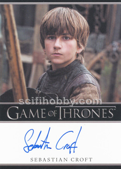 Sebastien Croft as Young Ned Stark Autograph card