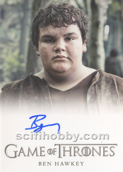 Ben Hawkey as Hot Pie Autograph card
