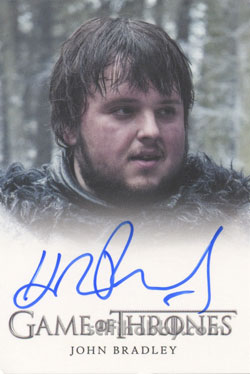 John Bradley as Samwell Tarly Autograph card