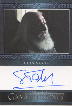John Stahl as Rickard Karstark Autograph card