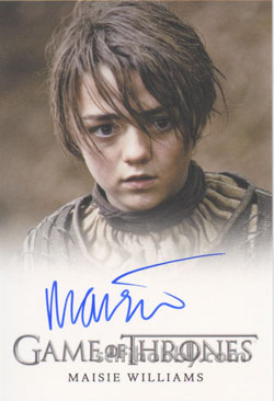 Maisie Williams as Arya Stark Autograph card