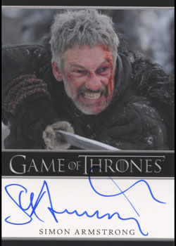 Simon Armstrong as Qhorin Halfhand Autograph card