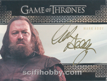 Mark Addy as King Robert Baratheon Valyrian Autograph card